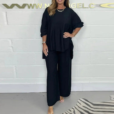 Hot sale 50 % OFF💝Women's Long Sleeve High Waisted Wide Leg Pants Suit